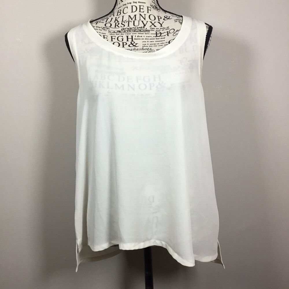 Creamy white floaty tank summer business casual minimalist closet staple PM